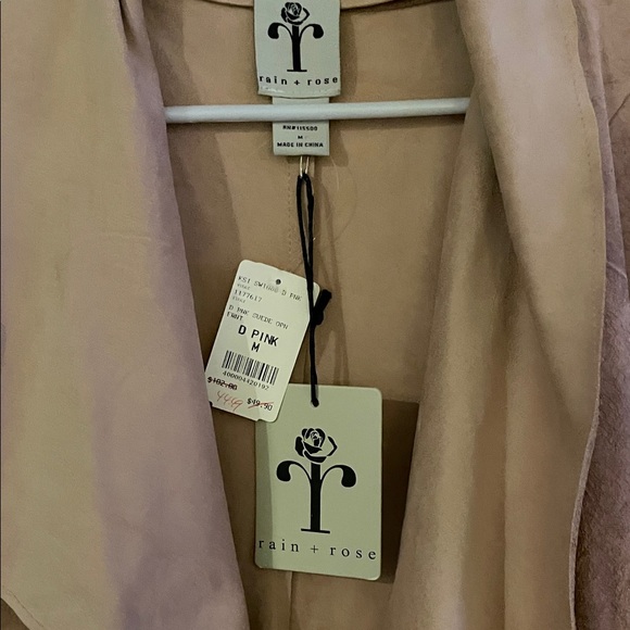 NWT faux suede Sleeveless Waterfall Vest - Picture 4 of 10